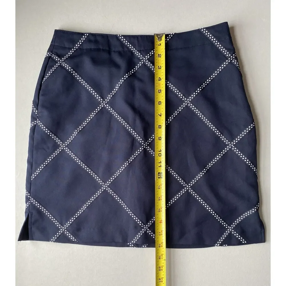 EP Pro Skort Womens Blue & White Tennis Golf Athletic Old Money Preppy Summer